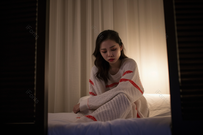 青年女性夜晚失眠烦恼唯美,高清,摄影图,摄影图片,图片大全,摄影图免费下载